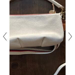 Clare V Cream Shoulder Bag with Gold Hardware